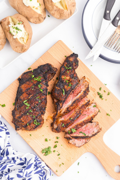 Grilled New York Strip Steak With Spicy Rub Recipe Girl