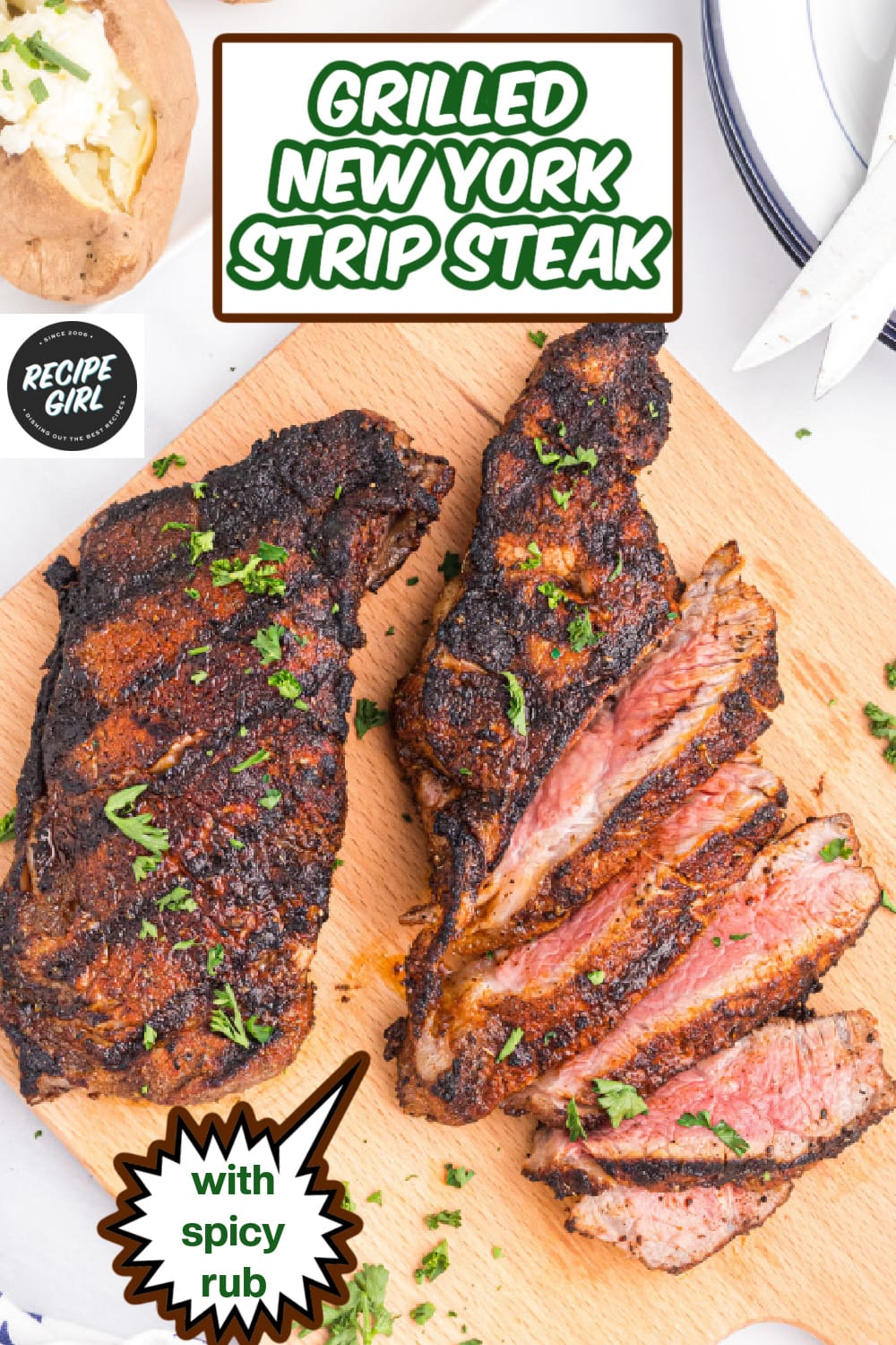 Grilled New York Strip Steak With Spicy Rub Recipe Girl