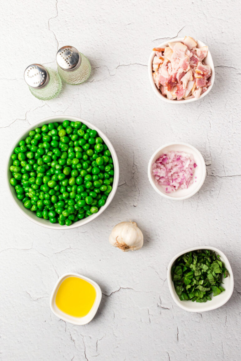 Saut Ed Peas With Basil And Bacon Recipe Girl