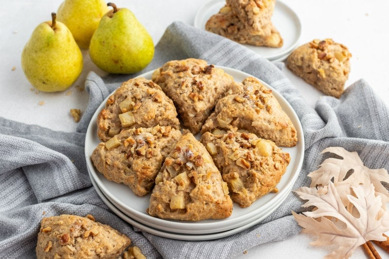 Pear, Cheese & Walnut Scones