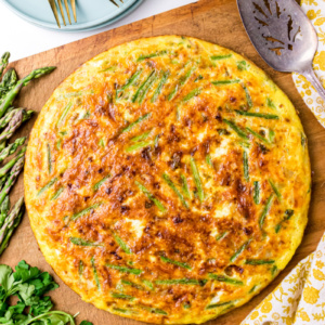 spring vegetable and potato frittata