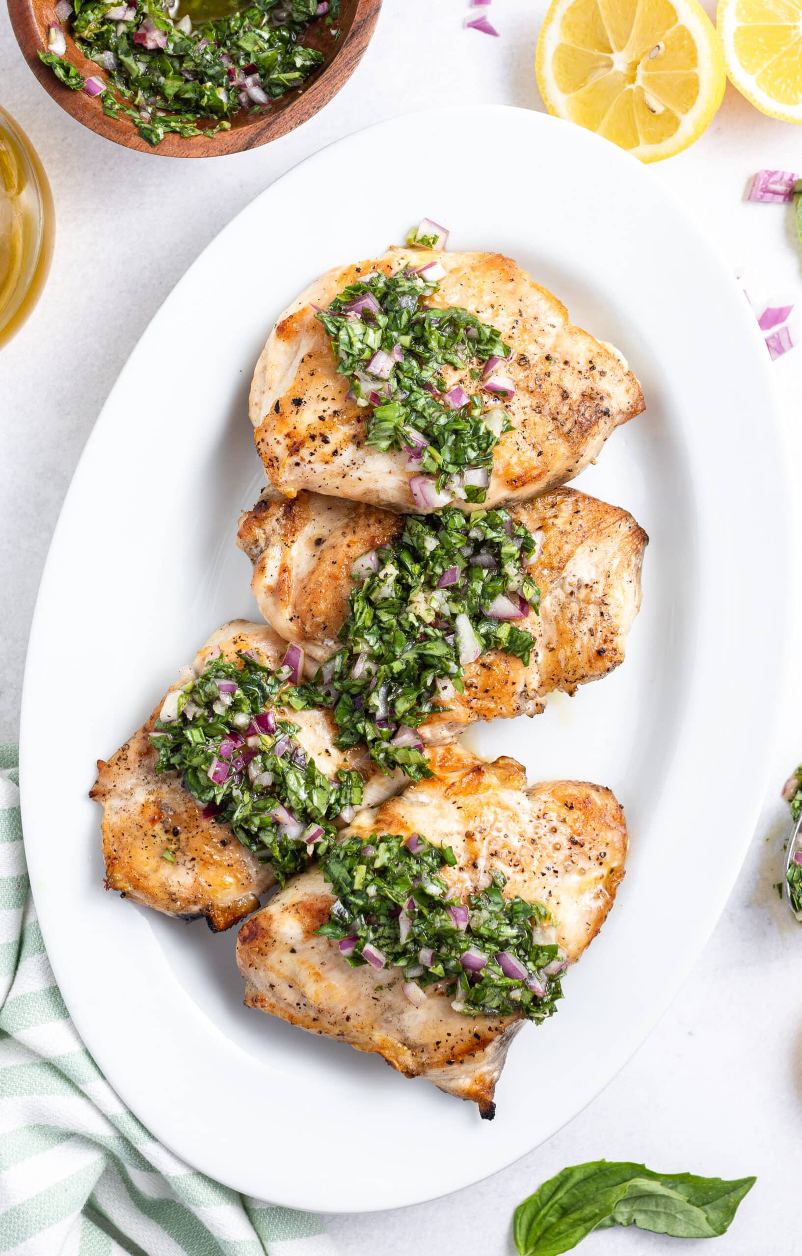 Grilled Chicken with Basil Chimichurri - Recipe Girl