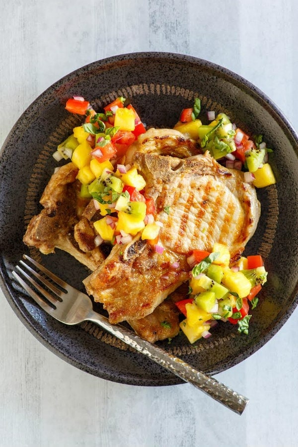 Grilled Pork Chops with Tropical Salsa image
