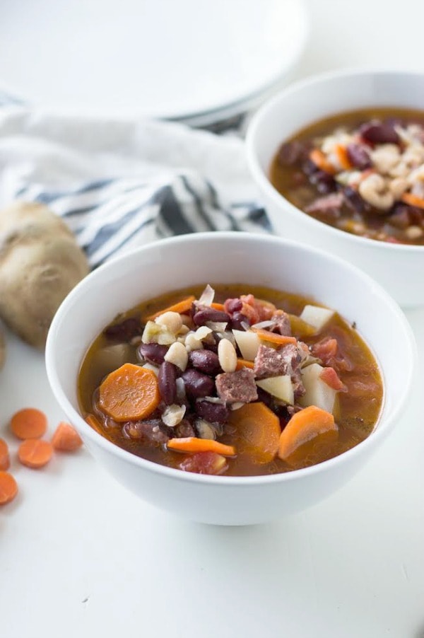 Bean and Chorizo Soup - Recipe Girl