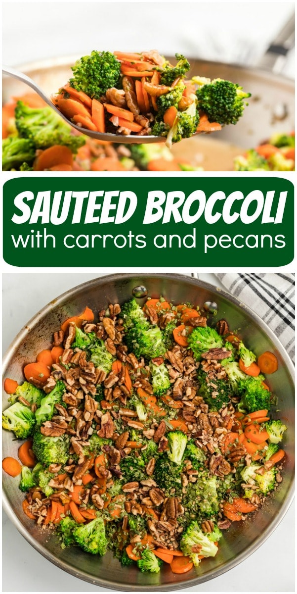 Sautéed Broccoli with Carrots and Pecans - Recipe Girl