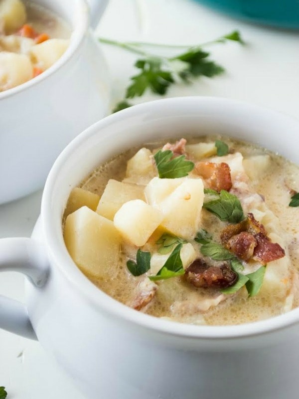 bowl of potato soup