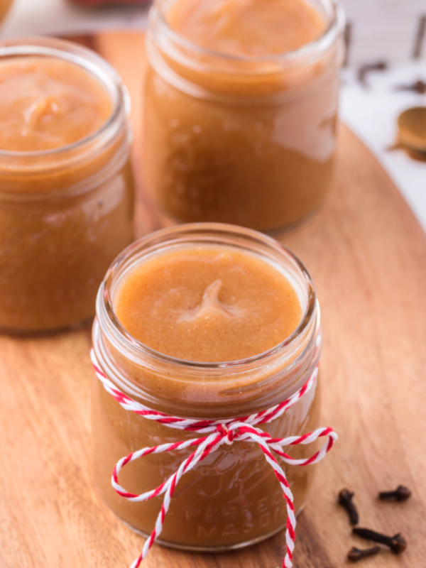 apple butter in jars