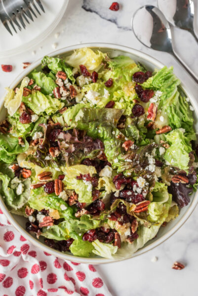 Mixed Green Salad with Apple Cider Vinaigrette - Recipe Girl