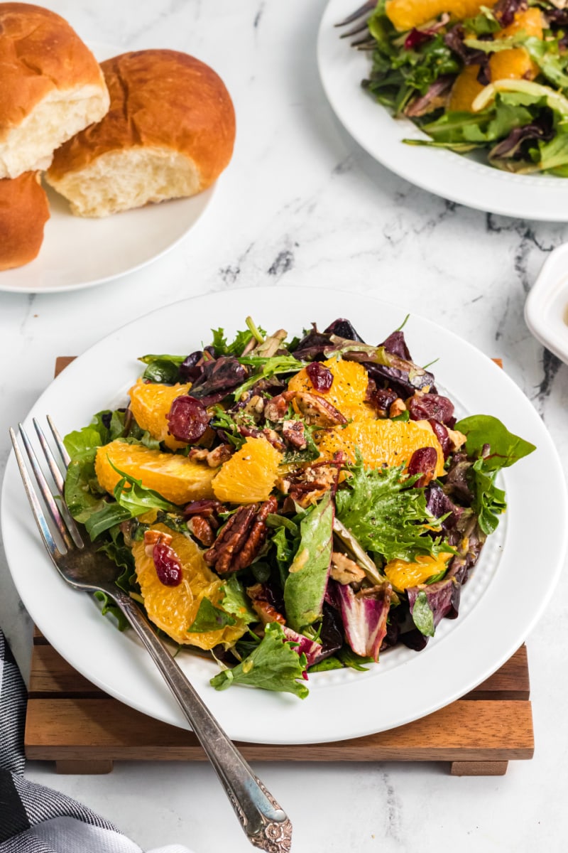 Green Salad with Oranges, Cranberries and Pecans - Recipe Girl