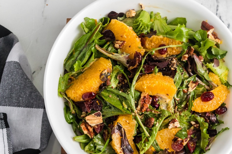 Green Salad with Oranges, Cranberries and Pecans - Recipe Girl