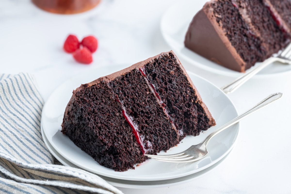 Double Chocolate Cake with Raspberry Filling