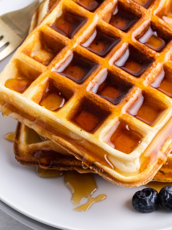 waffles with syrup