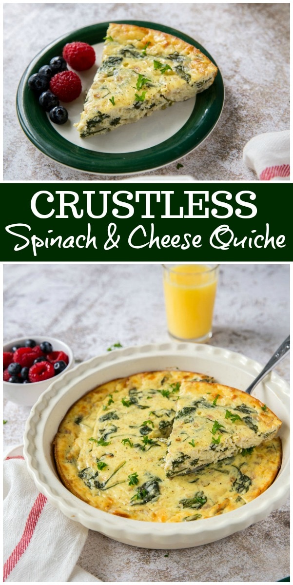 Crustless Spinach and Cheese Quiche - Recipe Girl