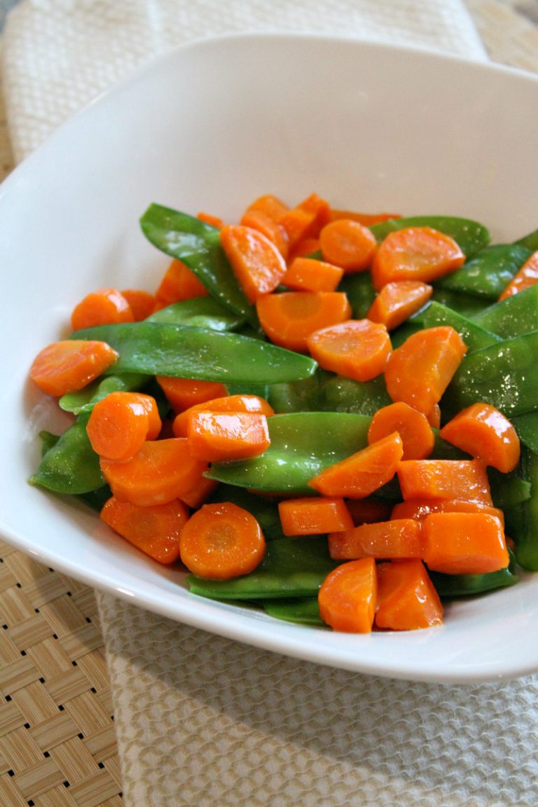 Honey Glazed Pea Pods and Carrots Recipe Girl