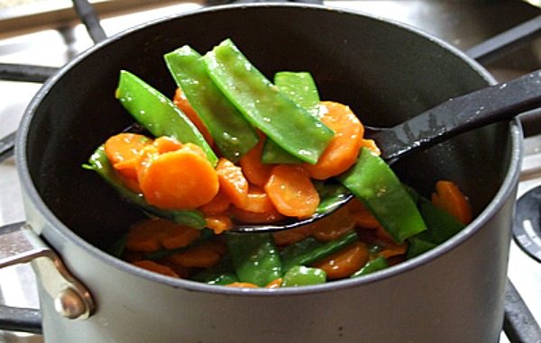 Honey Glazed Pea Pods and Carrots