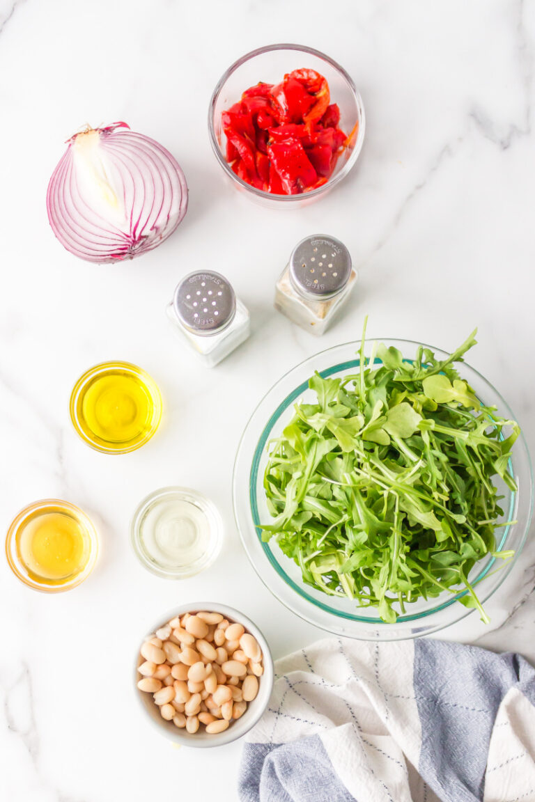 Arugula, White Bean and Roasted Red Pepper Salad - Recipe Girl