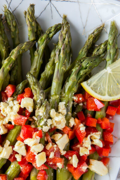 Chilled Asparagus with Feta Vinaigrette - Recipe Girl