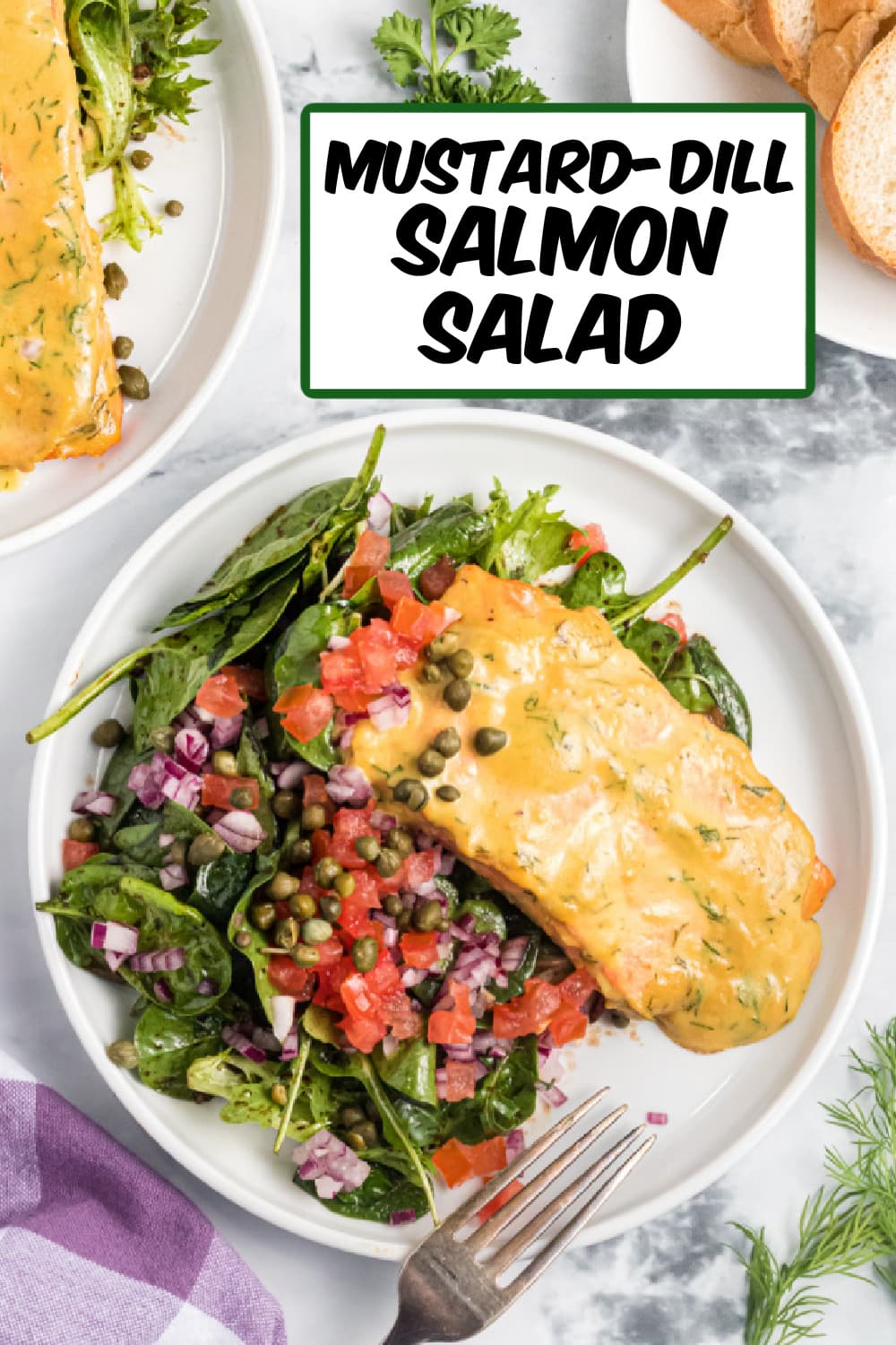 Mustard Dill Salmon Salad with Balsamic Vinaigrette - Recipe Girl