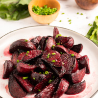 plate of roasted beets