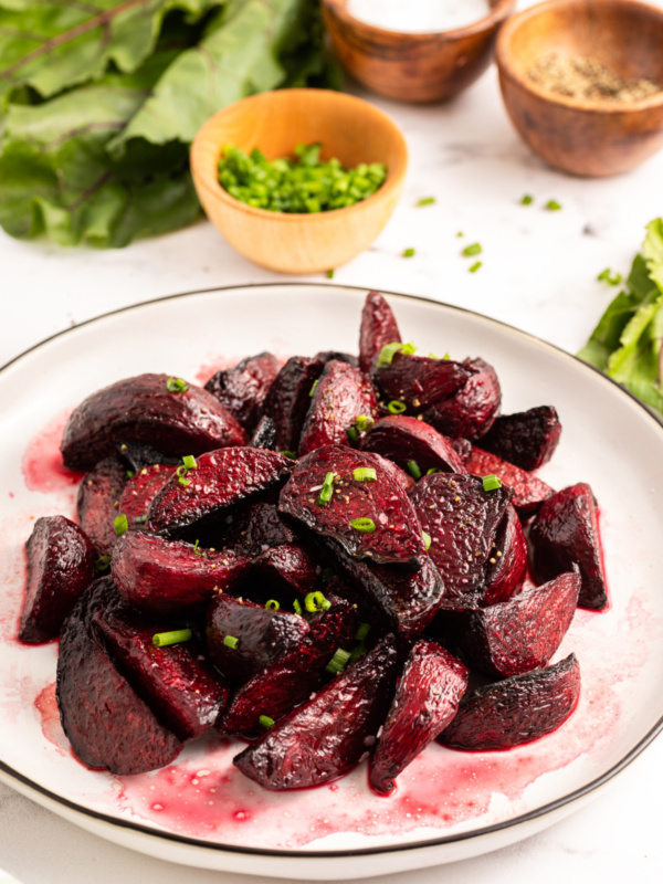 plate of roasted beets