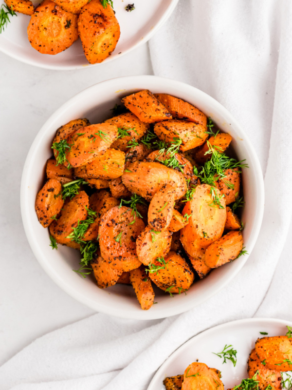 roasted carrots in a bowl