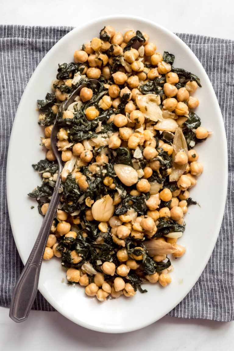 Roasted Garbanzo Beans With Garlic With Swiss Chard Recipe Girl 7592