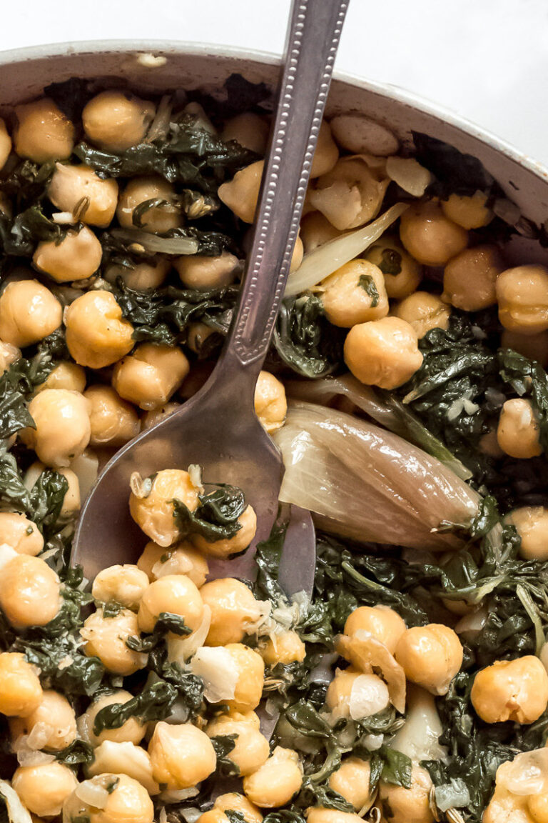 Roasted Garbanzo Beans with Garlic with Swiss Chard - Recipe Girl