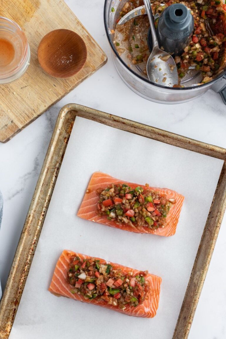 Salsa Roasted Salmon - Recipe Girl
