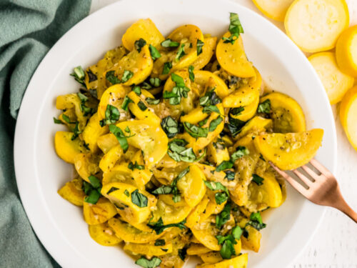 Smothered Yellow Squash with Basil