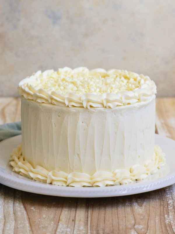 white wedding cake