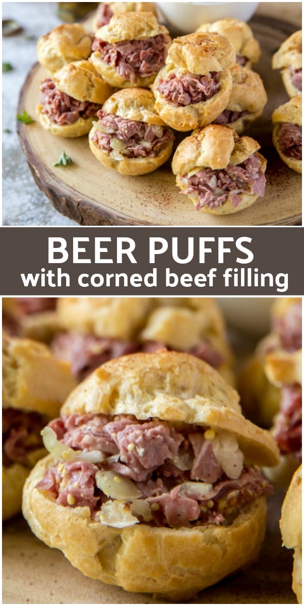 Beer Puffs with Corned Beef Filling - Recipe Girl