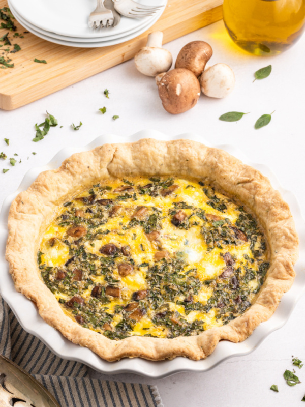 mushroom and goat cheese quiche