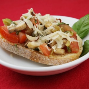 Mushroom and Parmigiano Bruschetta