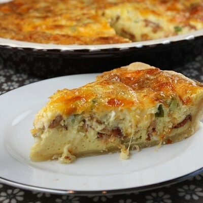 Swiss and Cheddar Quiche with Bacon - Recipe Girl
