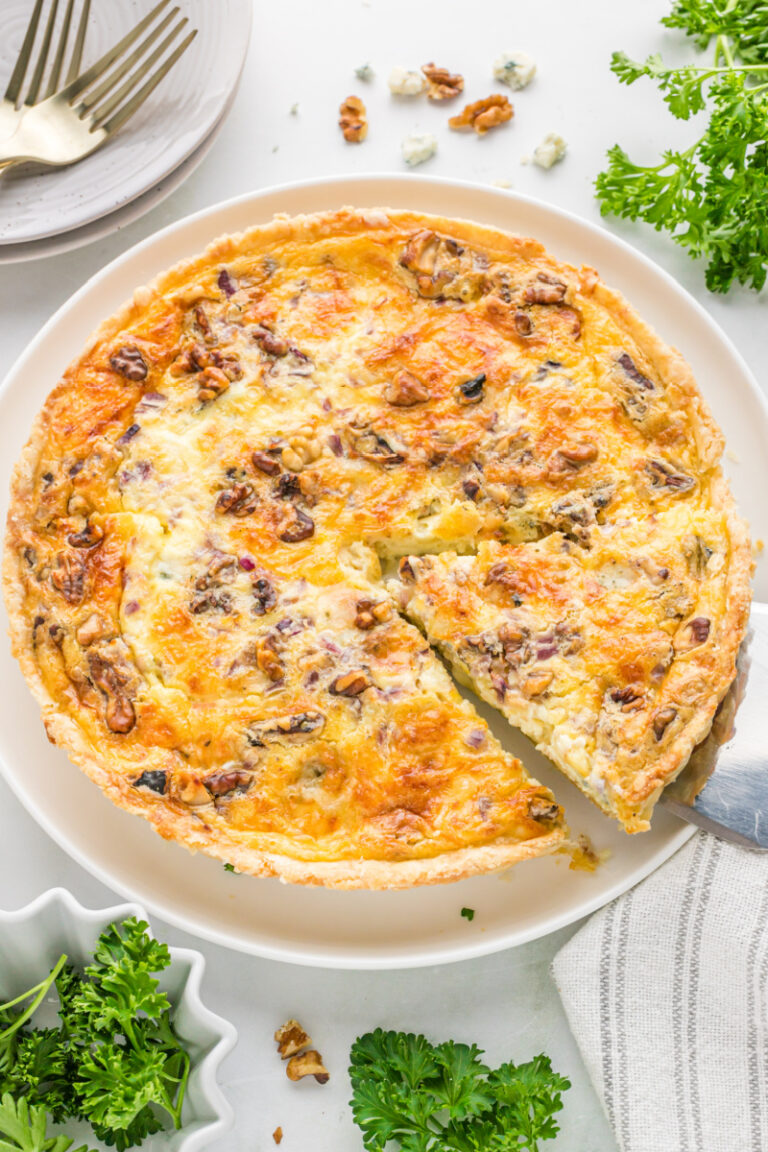 Blue Cheese and Walnut Quiche - Recipe Girl