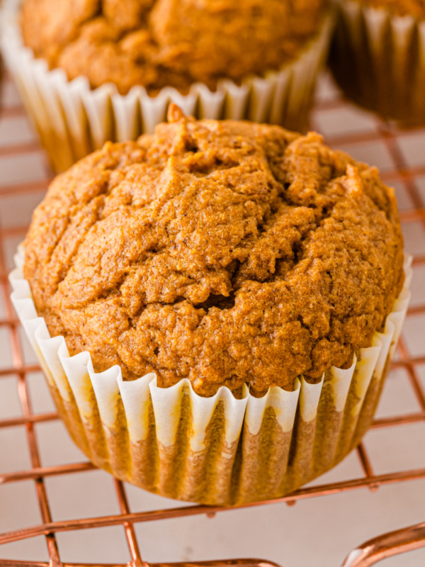 healthy pumpkin spice muffin