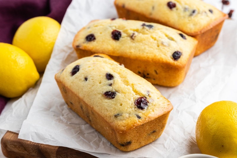 Peach Mini Loaves with Lemon Icing (8 Loaf Pan) - Sip Bite Go