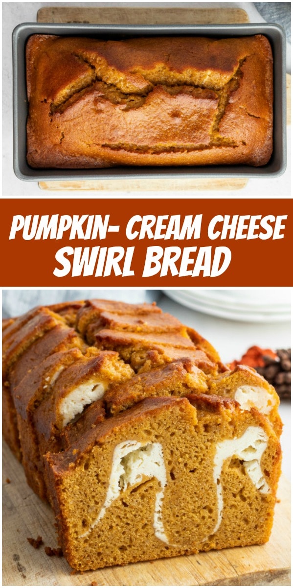 Pumpkin Cream Cheese Swirl Bread - Recipe Girl