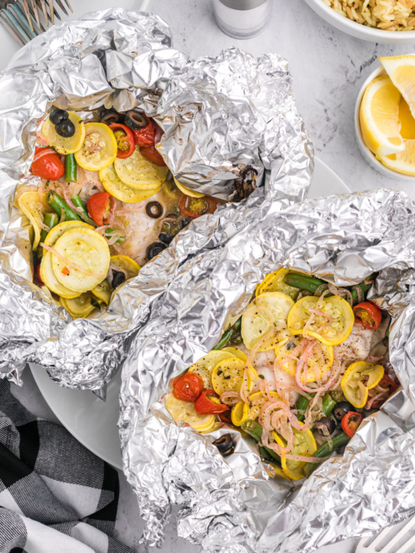 tilapia and summer vegetable grill packets