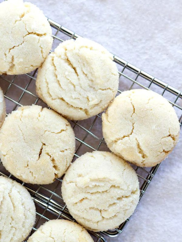 sugar cookies on cooling rack