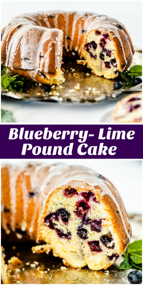 Blueberry Lime Pound Cake - Recipe Girl