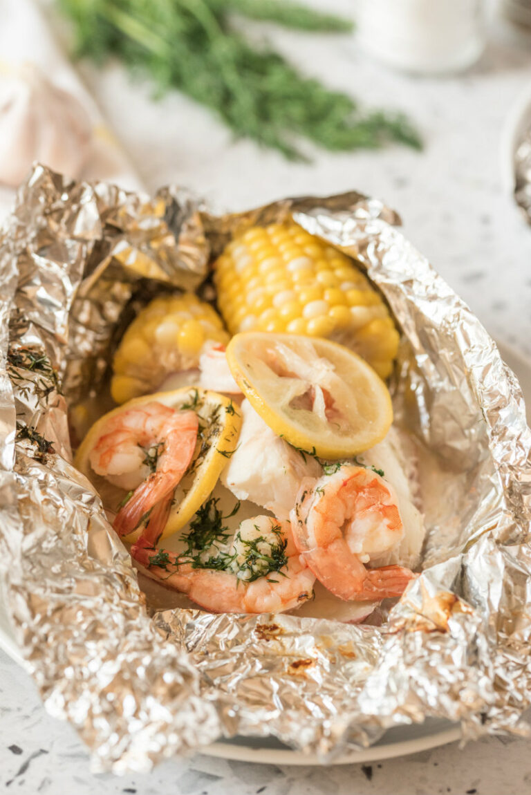 Grilled New England Seafood Foil Packets - Recipe Girl