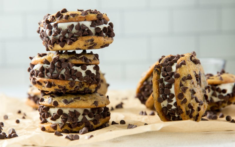 The Homemade Chipwich: Chocolate Chip Cookie Ice Cream Sandwich