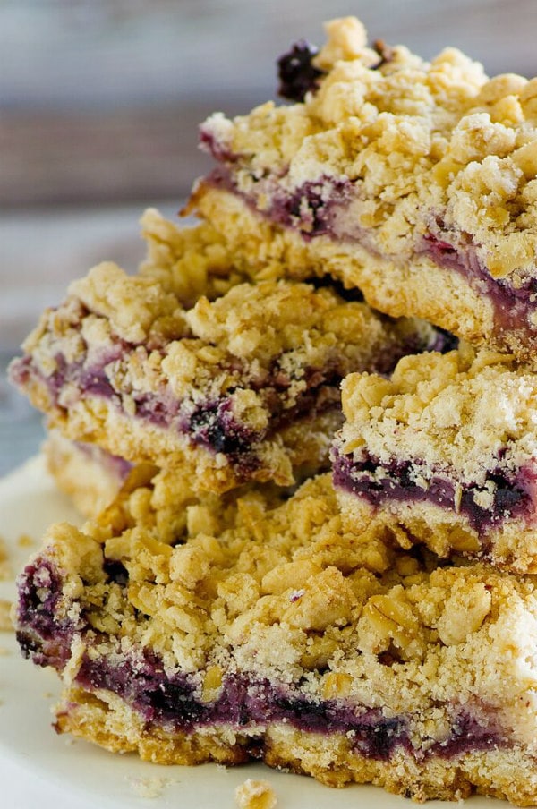 Lemon Blueberry Streusel Bars - Recipe Girl