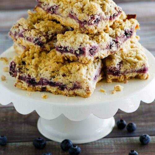 Lemon Blueberry Streusel Bars - Recipe Girl