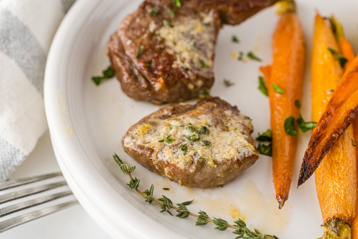 lamb chops on plate