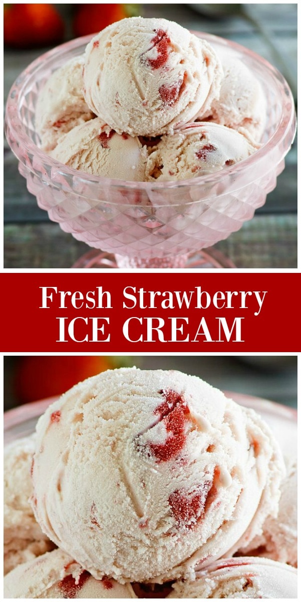 No Cook Fresh Strawberry Ice Cream - Recipe Girl