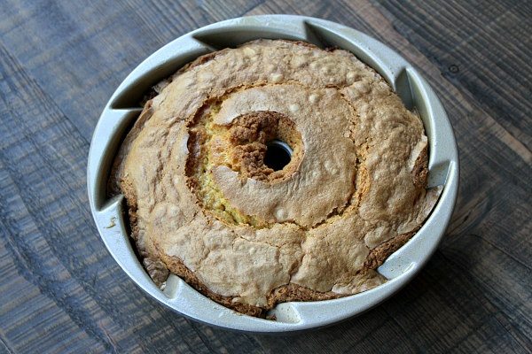 Irish Cream Bundt Cake in a bundt pan