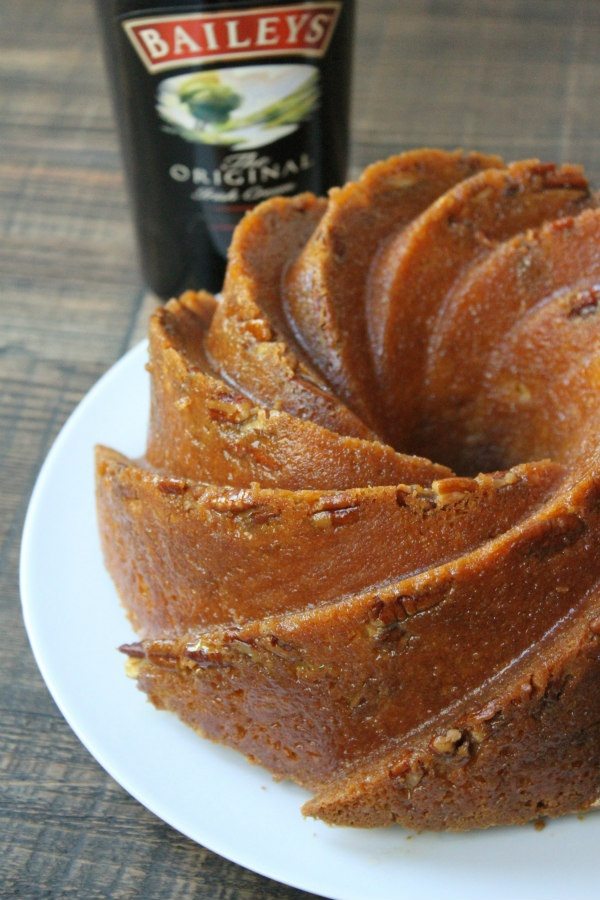 Baileys Irish Cream Bundt Cake with sweet Baileys glaze