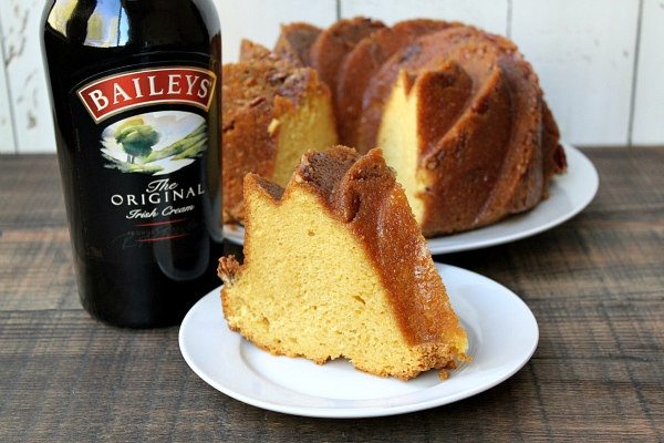 Slice of Irish Cream Bundt Cake